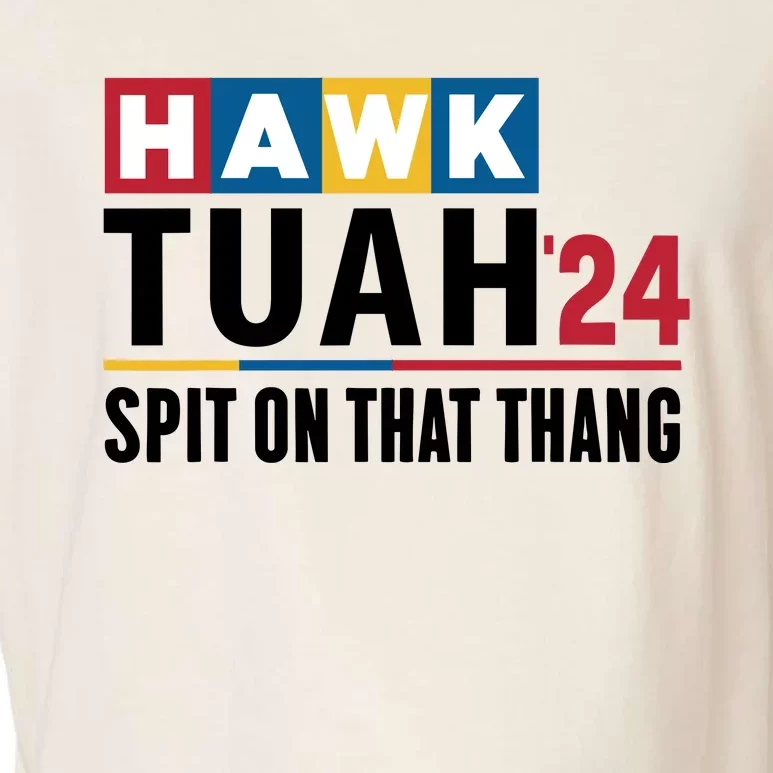 Hawk Tuah 24 Spit On That Thang Funny Saying Garment-Dyed Women's Muscle Tee