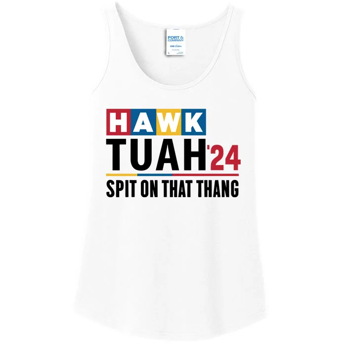 Hawk Tuah 24 Spit On That Thang Funny Saying Ladies Essential Tank