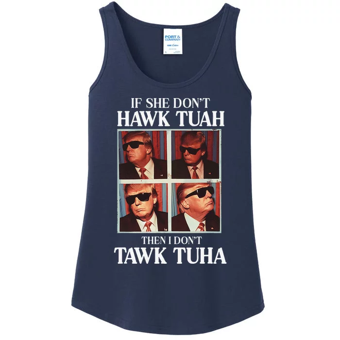 Hawk Tush 2024 Hawk Tuah Trump Embarrassing Airport Ladies Essential Tank