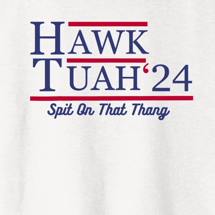 Hawk Tuah 24 Spit On That Thang Women's Crop Top Tee