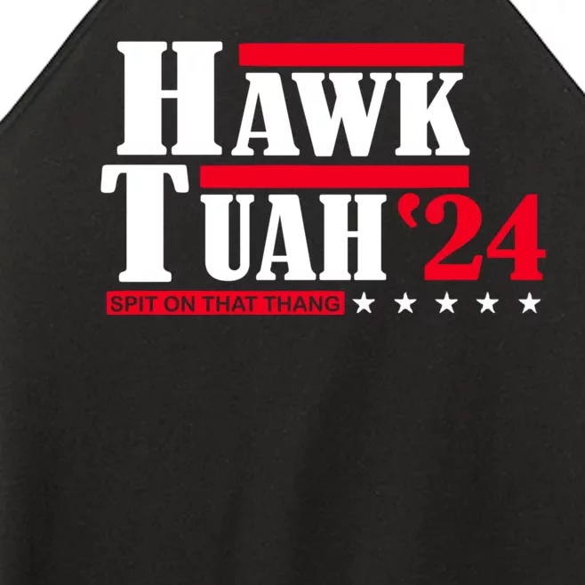 Hawk Tuah 24 Spit On That Thang Women’s Perfect Tri Rocker Tank