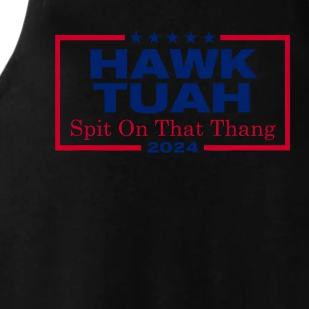 Hawk Tuah 24 Spit On That Thang Ladies Tri-Blend Wicking Tank