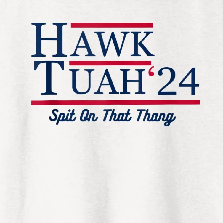 Hawk Tuah 24 Spit On That Women's Crop Top Tee