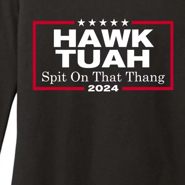 Hawk Tuah 24 Spit On That Thang Womens CVC Long Sleeve Shirt