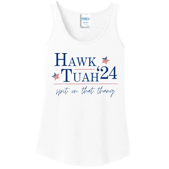 Hawk Tuah 24 Spit On That Thang Ladies Essential Tank