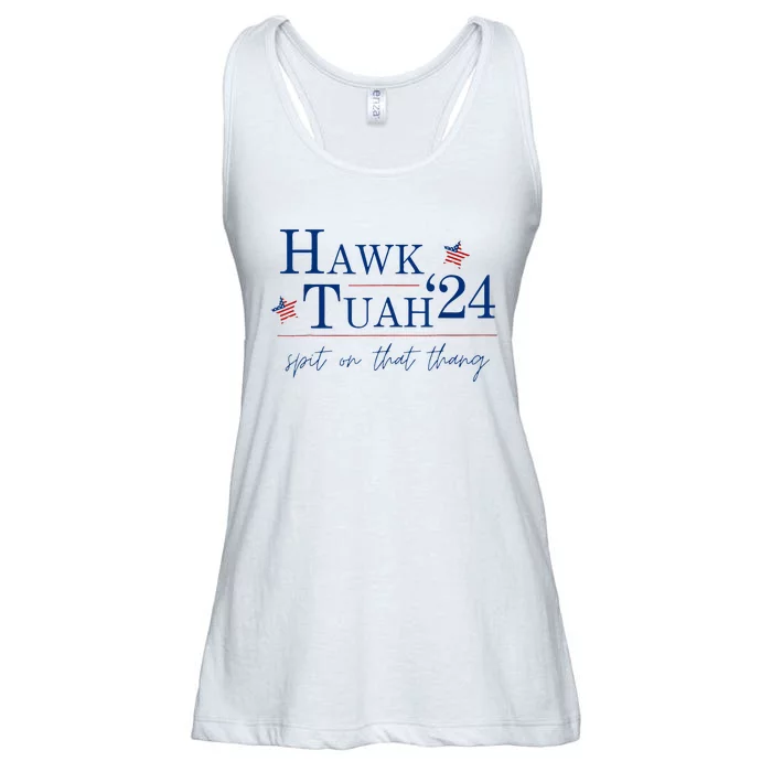 Hawk Tuah 24 Spit On That Thang Ladies Essential Flowy Tank