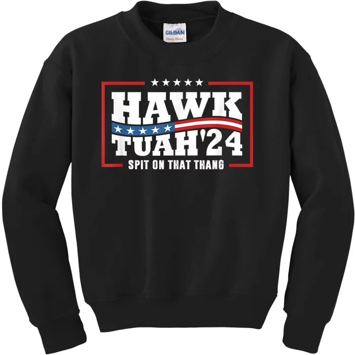 Hawk Tush 24 Spit On That Thing Retro Political President Kids Sweatshirt