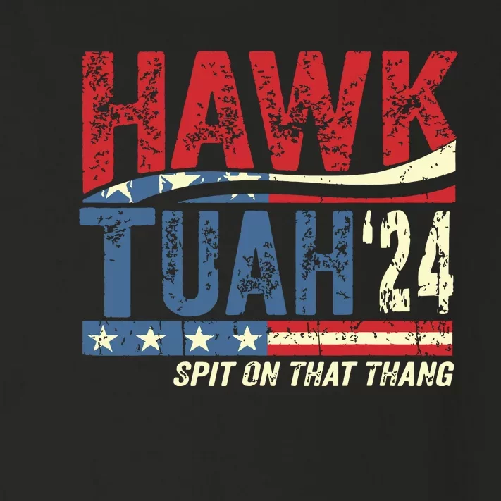 Hawk Tuah 24 Spit On That Thang Toddler Long Sleeve Shirt