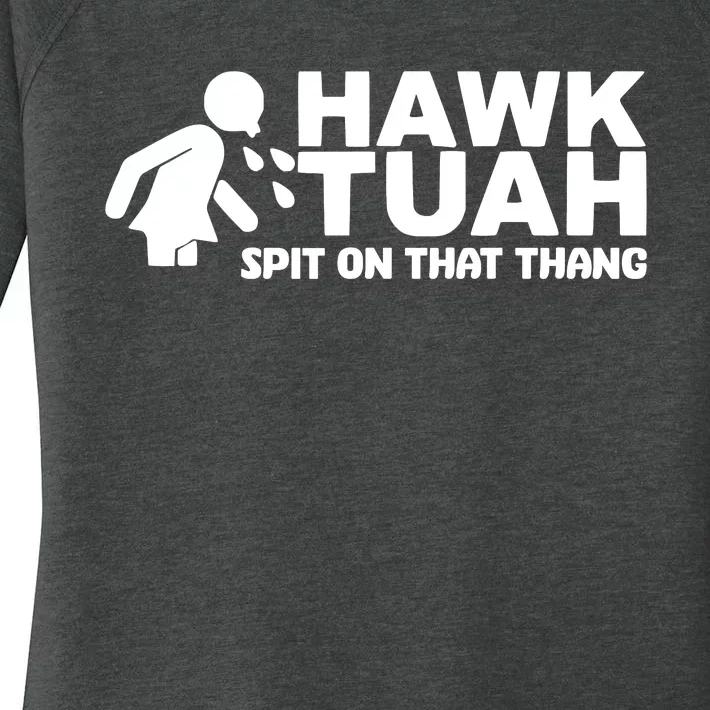 Hawk Tuah 24 Spit On That Thang Women's Perfect Tri Tunic Long Sleeve Shirt