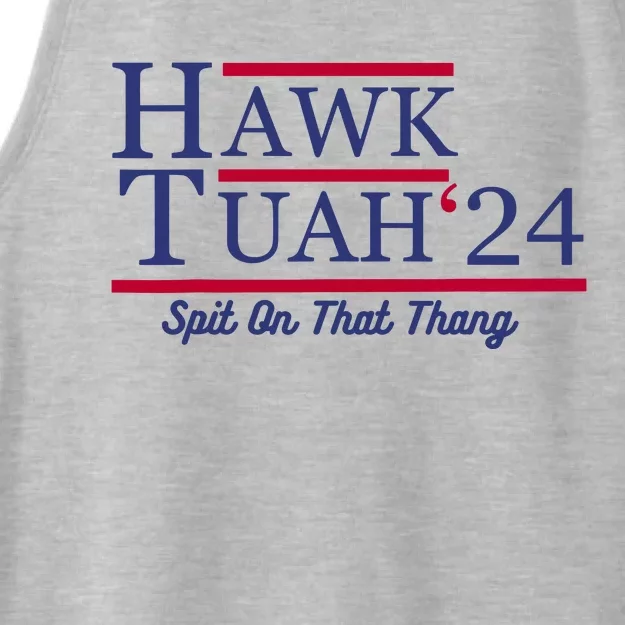 Hawk Tuah 24 Spit On That Thang Ladies Tri-Blend Wicking Tank