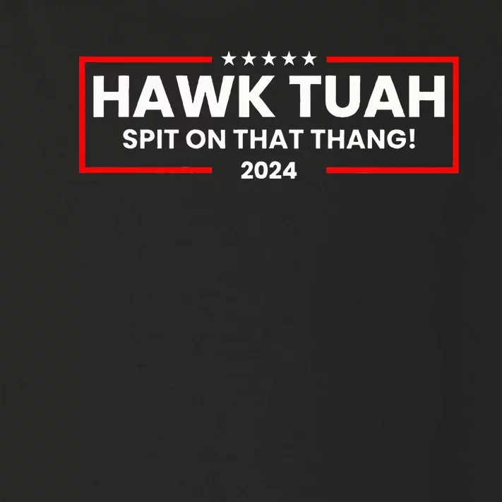 Hawk Tuah 24 Spit On That Thang Toddler Long Sleeve Shirt