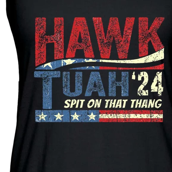 Hawk Tuah 24 Spit On That Thang Ladies Essential Flowy Tank