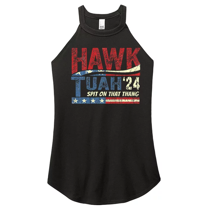 Hawk Tuah 24 Spit On That Thang Women’s Perfect Tri Rocker Tank