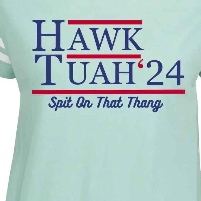 Hawk Tuah 24 Spit On That Thang Enza Ladies Jersey Football T-Shirt