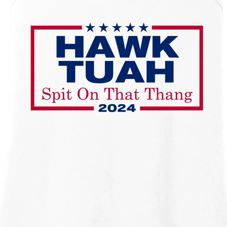 Hawk Tuah 24 Spit On That Thang Funny Quote Ladies Essential Tank