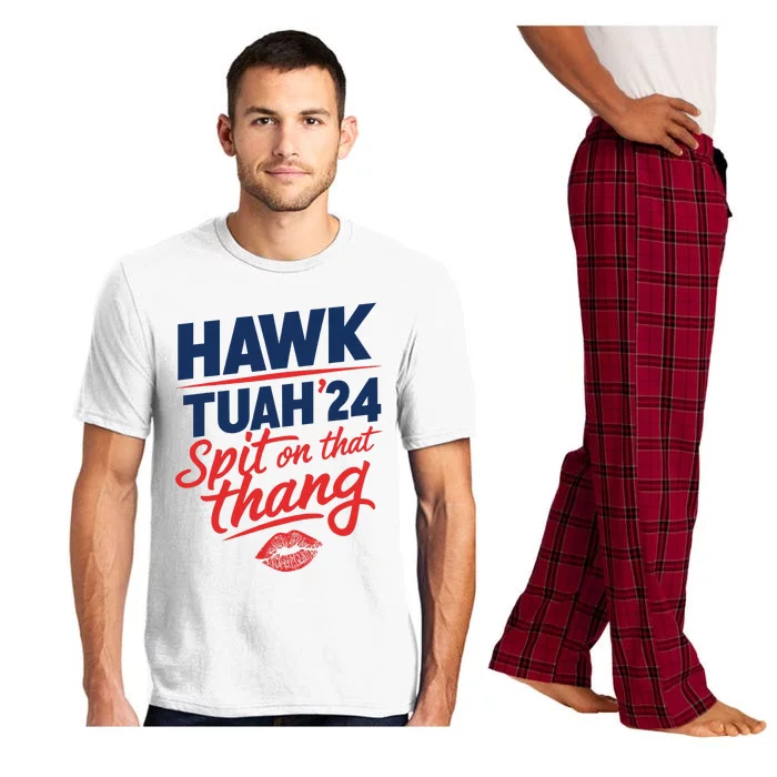 Hawk Tuah 2024 Funny Hawk Tush Design Pajama Set