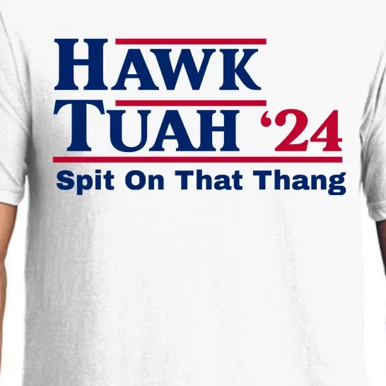 Hawk Tuah 24 Spit On That Thang Funny Quote Pajama Set