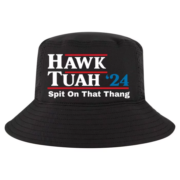 Hawk Tuah 24 Spit On That Thang Funny Quote Cool Comfort Performance Bucket Hat