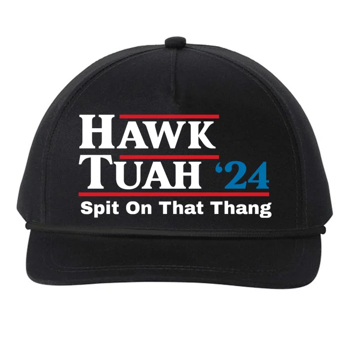 Hawk Tuah 24 Spit On That Thang Funny Quote Snapback Five-Panel Rope Hat