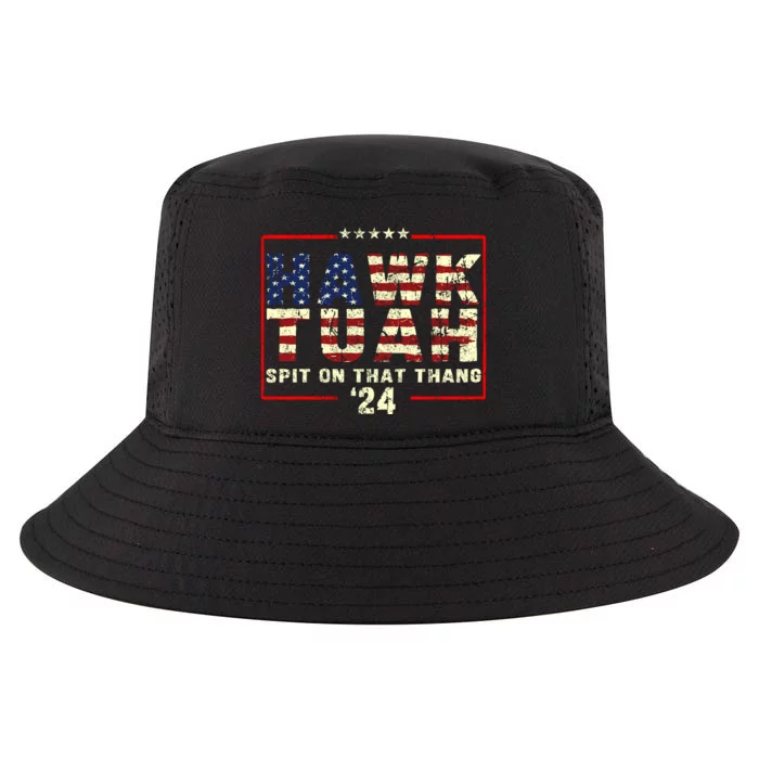 Hawk Tuah 24 Spit On That Thang Funny Quote Cool Comfort Performance Bucket Hat