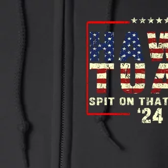 Hawk Tuah 24 Spit On That Thang Funny Quote Full Zip Hoodie