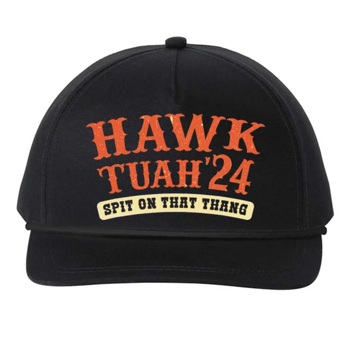 Hawk Tuah 24 Spit On That Thing Funny Vote Country Western Snapback Five-Panel Rope Hat