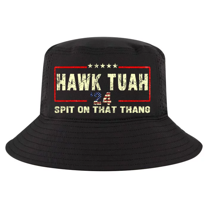 Hawk Tuah 24 Spit On That Thang Funny Quote Cool Comfort Performance Bucket Hat