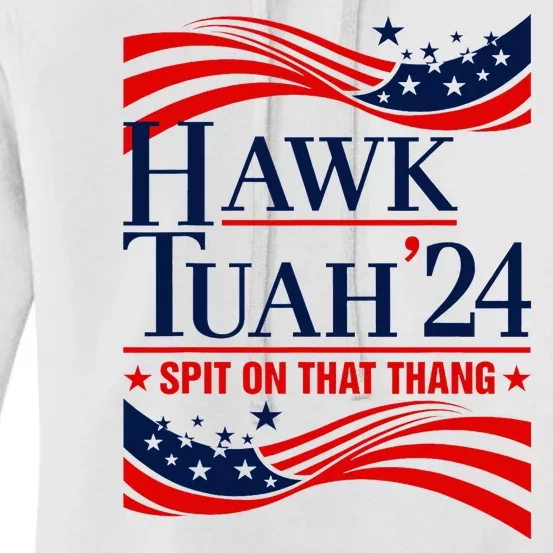 Hawk Tauh 24 Spit On That Thang Usa Flag Meme Quote Women's Pullover Hoodie