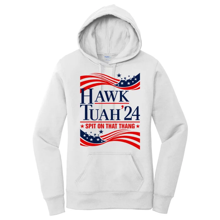 Hawk Tauh 24 Spit On That Thang Usa Flag Meme Quote Women's Pullover Hoodie