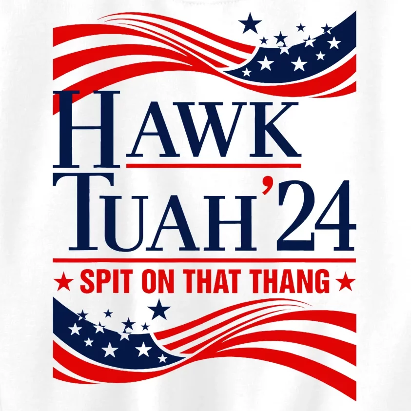 Hawk Tauh 24 Spit On That Thang Usa Flag Meme Quote Kids Sweatshirt