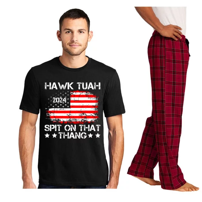 Hawk Tuah 24 Spit On That Thang Funny Quote Pajama Set