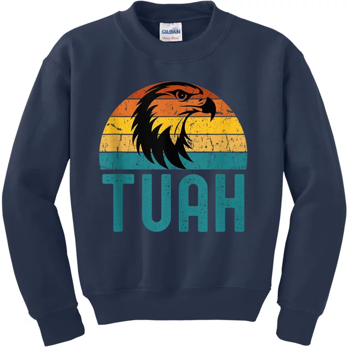 Hawk Tuah 24 Spit On That Thang Eagle Happy July Fourth Kids Sweatshirt