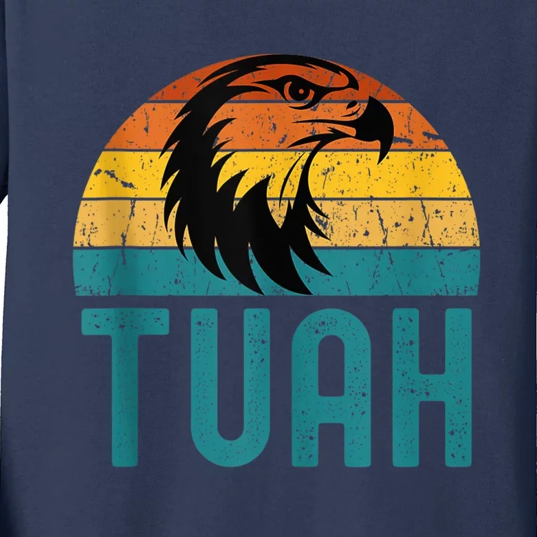 Hawk Tuah 24 Spit On That Thang Eagle Happy July Fourth Kids Long Sleeve Shirt