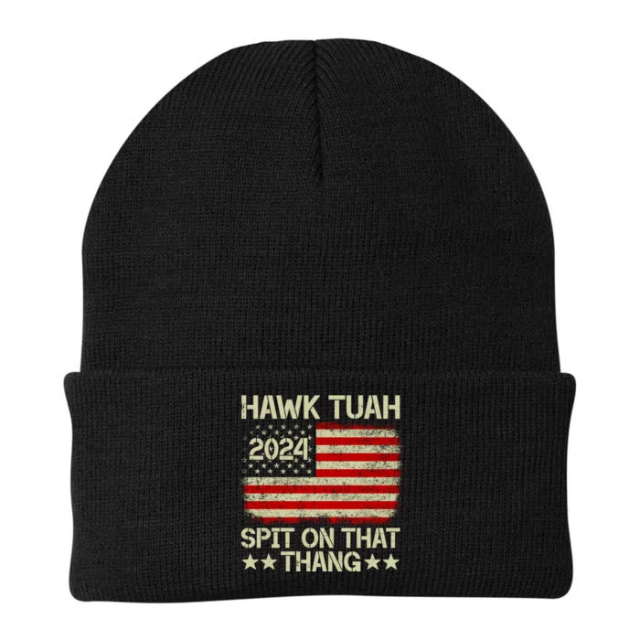 Hawk Tuah 24 Spit On That Thang Knit Cap Winter Beanie