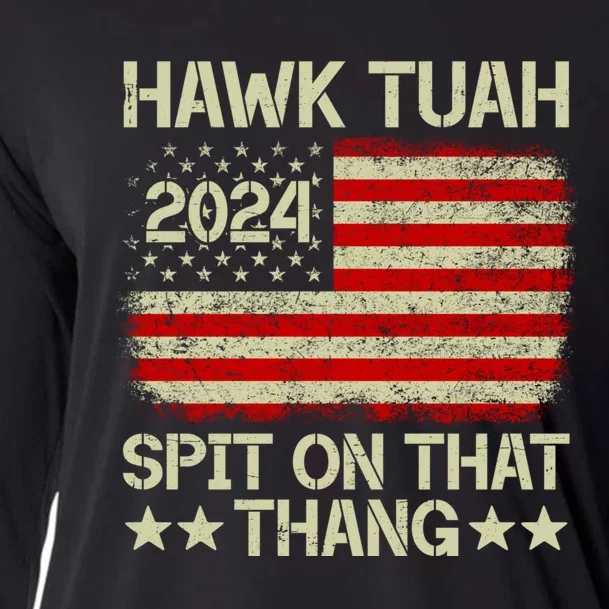 Hawk Tuah 24 Spit On That Thang Cooling Performance Long Sleeve Crew