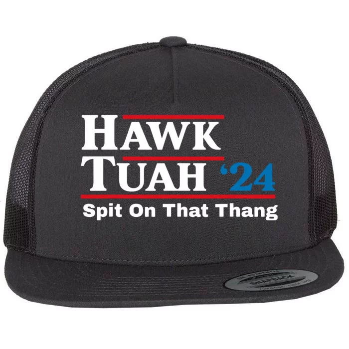 Hawk Tuah 24 Spit On That Thang Flat Bill Trucker Hat