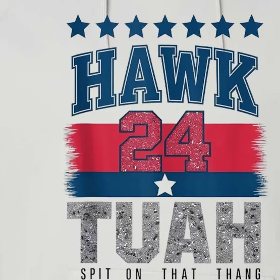 Hawk Tauh 24 Spit On That Thang Usa American Flag Meme Quote Performance Fleece Hoodie