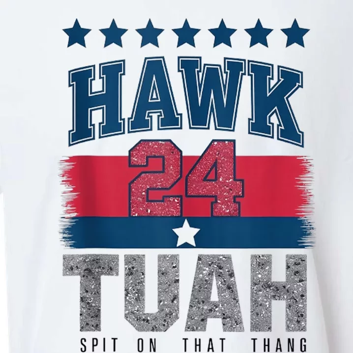 Hawk Tauh 24 Spit On That Thang Usa American Flag Meme Quote Sueded Cloud Jersey T-Shirt