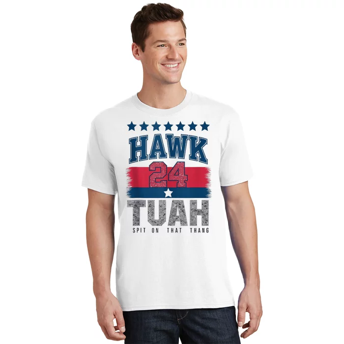 Hawk Tauh 24 Spit On That Thang Usa American Flag Meme Quote T-Shirt