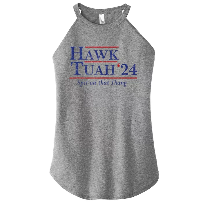 Hawk Tuah 24 Spit On That Thang Women’s Perfect Tri Rocker Tank