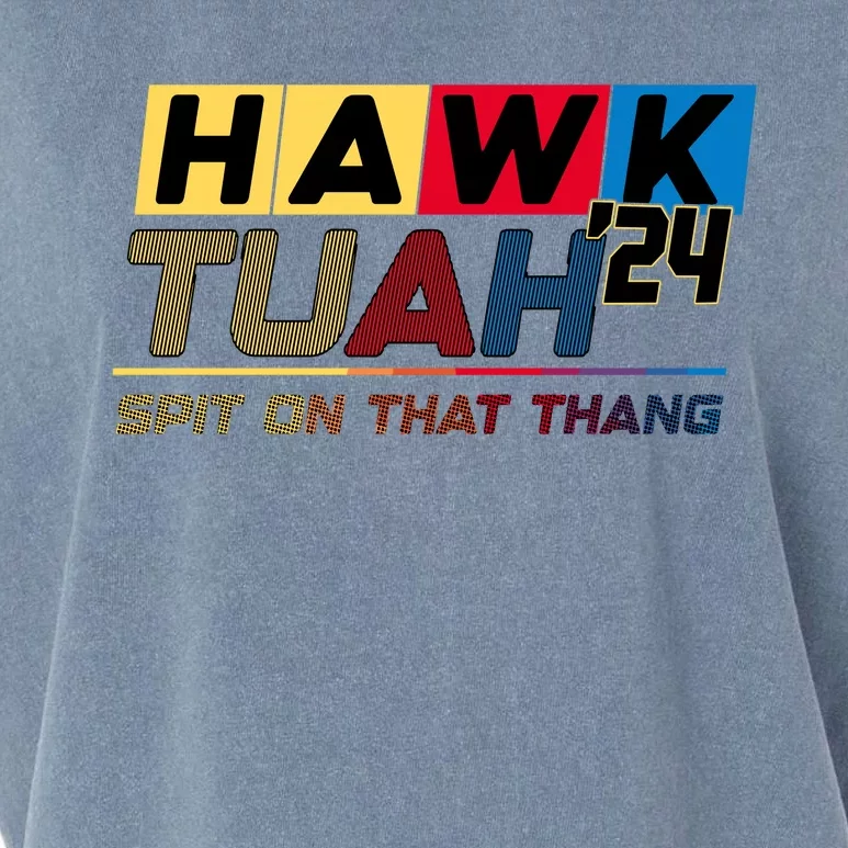 Hawk Tuah 24 Spit On That Thang Funny Saying Garment-Dyed Women's Muscle Tee