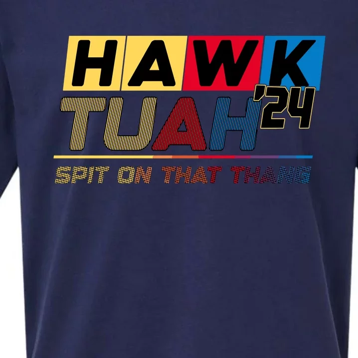 Hawk Tuah 24 Spit On That Thang Funny Saying Sueded Cloud Jersey T-Shirt