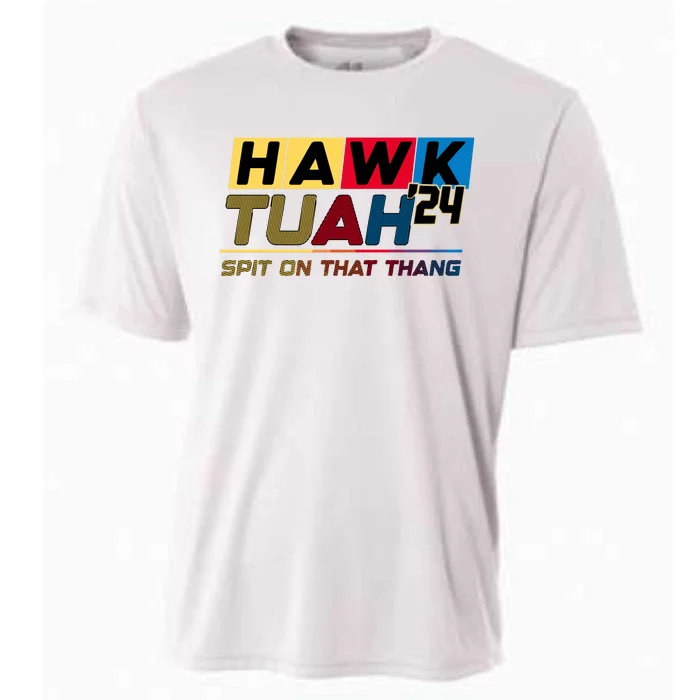 Hawk Tuah 24 Spit On That Thang Funny Saying Cooling Performance Crew T-Shirt