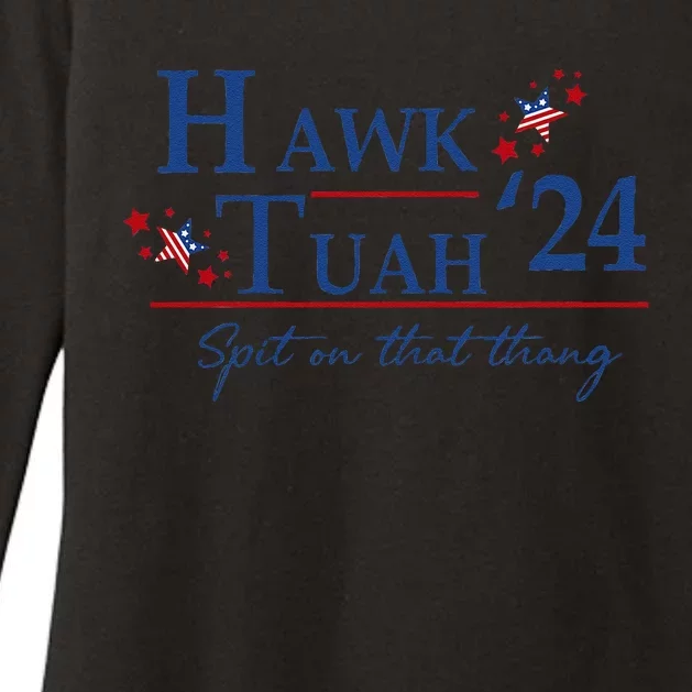 Hawk Tuah 2024 Patriotic Election Stars Womens CVC Long Sleeve Shirt