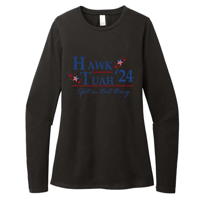 Hawk Tuah 2024 Patriotic Election Stars Womens CVC Long Sleeve Shirt