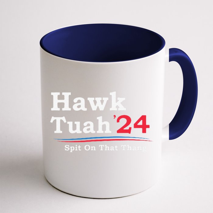 Hawk Tuah 2024 Spit On That Thang Viral Front & Back Coffee Mug