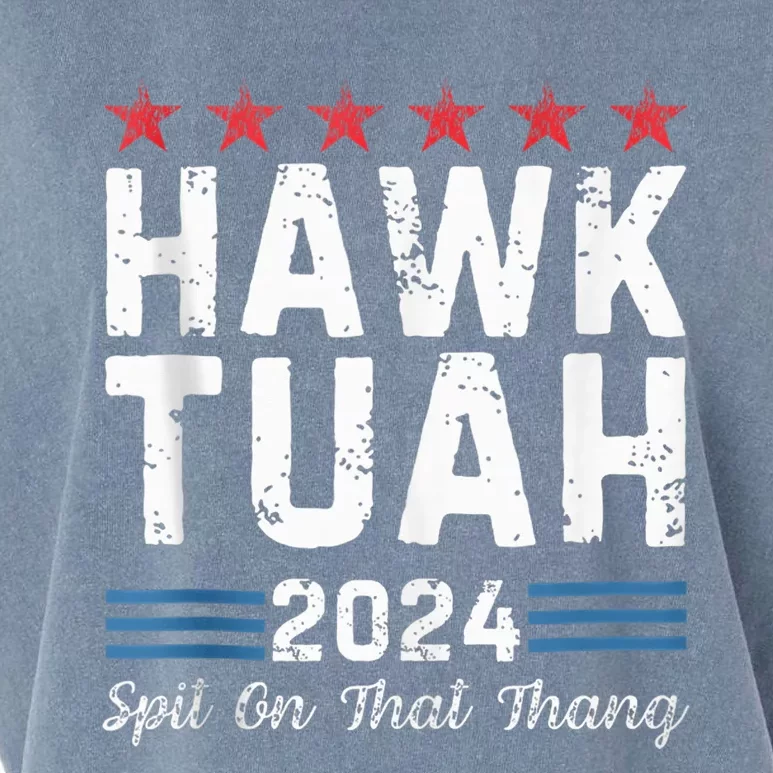 Hawk Tuah 24 Spit On That Thang Garment-Dyed Women's Muscle Tee