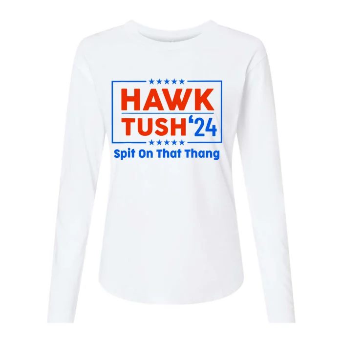 Hawk Tuah 24 Spit On That Thang Womens Cotton Relaxed Long Sleeve T-Shirt