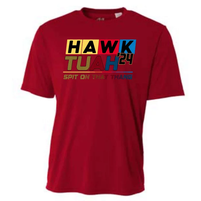 Hawk Tuah 24 Spit On That Thang Funny Saying Cooling Performance Crew T-Shirt