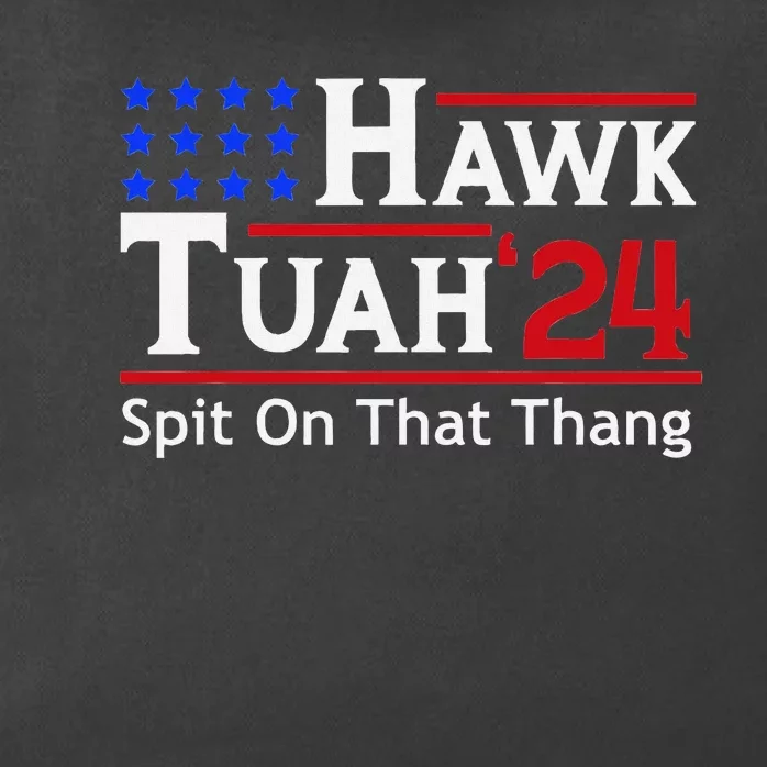 Hawk Tuah 24 Viral Humor For Election Season Zip Tote Bag